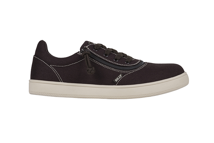 BILLY Sneaker II Low Profile Canvas Dark Brown/White Stitch BM22128-201 8,5-wide