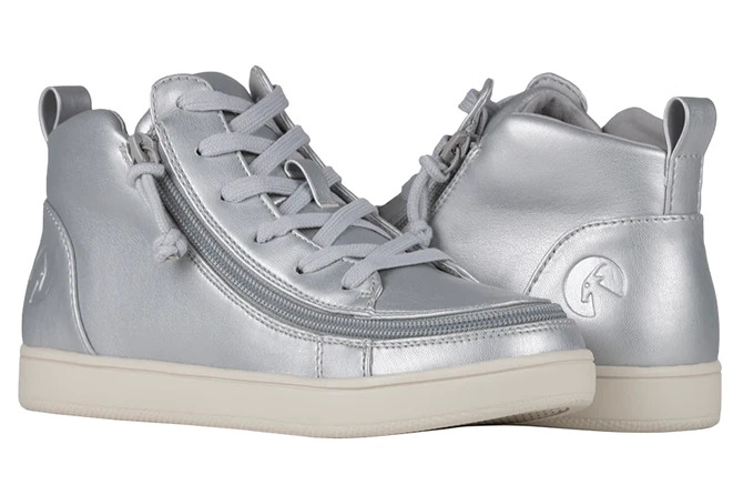 Billy Sneaker mittel hoch PU Normal Weit Silber Grau Metallic BW22135-040 41,5-weit