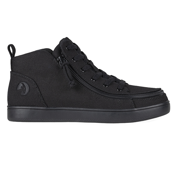 BILLY Sneaker Lace Mid Top Canvas Black to the Floor BW22135-003 8-wide