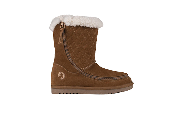 Billy Footwear Kinder Leder Cozy gesteppt braun BK21326-250