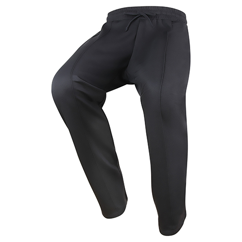 Jersey pants, black, with zipper and pleated10318 XXXXL