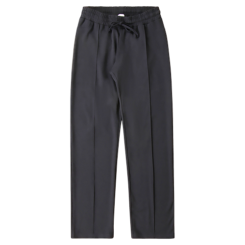 Jersey Pants, anthrazit  with zip and pleated 10321 M